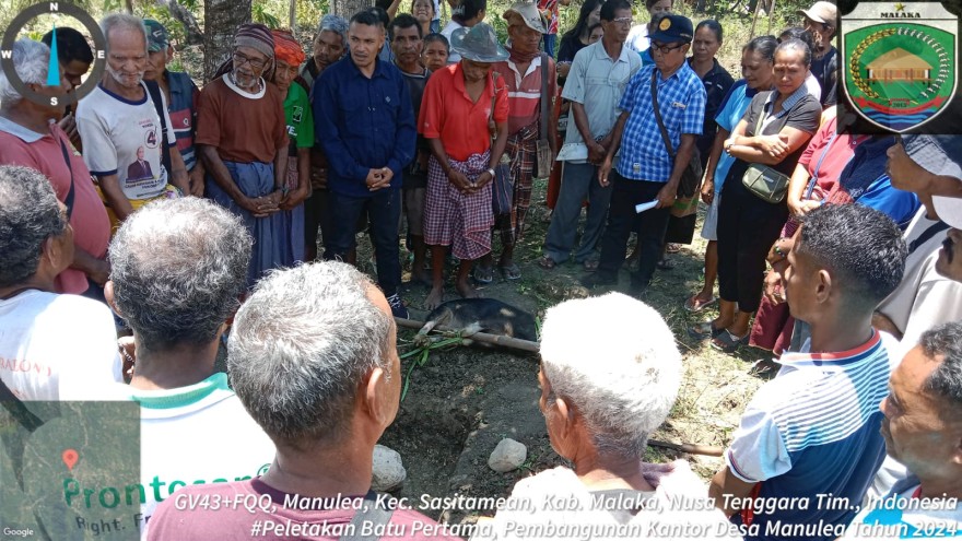 Peletakan Batu Pertama Pembangunan Gedung Kantor Desa Manulea